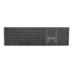 NATEC Dolphin wireless keyboard BT+2.4GHz slim x-scissors aluminium