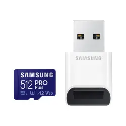 SAMSUNG PRO Plus 512GB microSDXC UHS-I U3 160MB/s Full HD 4K UHD memory card including USB card reader