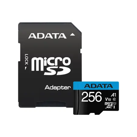 ADATA AUSDX256GUICL10A1-RA1 ADATA 256GB Premier MicroSDHC, R/W up to 100/25 MB/s, with Adapter