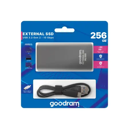 GOODRAM HL100 256GB USB 3.2 450/420 MB/s Type-C External SSD