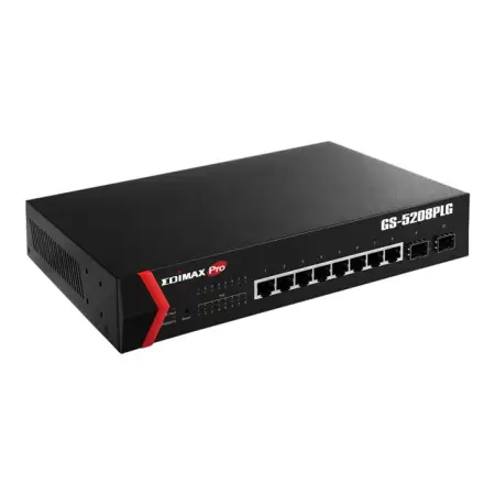 EDIMAX GS-5208PLG V2 SMART SWITCH 8 Gigabit Ethernet PoE+ ports and 2 Gigabit SFP uplink ports PoE 85W