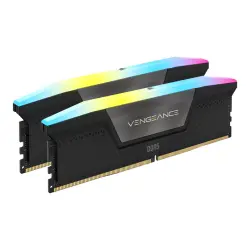 CORSAIR VENGEANCE RGB 32GB 2x16GB DDR5 5200MHz DIMM Unbuffered 40-40-40-77 XMP 3.0 Black Heatspreader RGB LED 1.25V