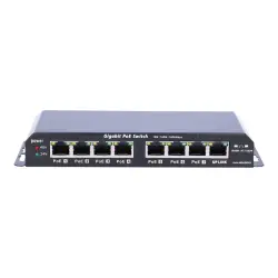 EXTRALINK Kratos gigabit PoE switch 8-7 portowy 24V/48V 60W z zasilaczem 24V 2.5A