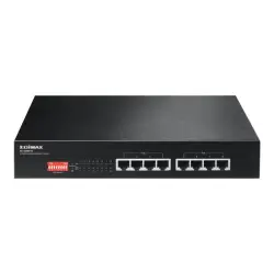 EDIMAX ES-1008P V2 Edimax 8x 10/100 PoE+ Switch, 802.3at/af, 130W budget (30W/port), DIP Switch