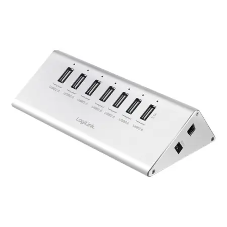 LOGILINK UA0225 LOGILINK - Hub biurkowy USB 2.0 Hub 7-portowy, z zasilaczem