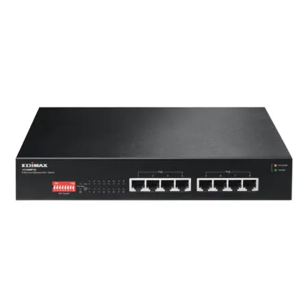 EDIMAX GS-1008P V2 Edimax Long Range 8x10/100/1000Mb PoE+ Switch,130W budget (30W/port) with DIP sw