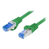 LANBERG Patchcord Cat.6A S/FTP LSZH CCA 0.25m green