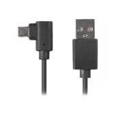 LANBERG CA-USBM-13CC-0018-BK Lanberg kabel USB Micro-B(M)->A(M) 2.0 Kątowy Lewo/Prawo Easy-USB 1.8m Czarny