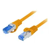 LANBERG Patchcord Cat.6A S/FTP LSZH CCA 0.25m orange