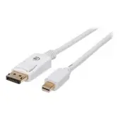 MANHATTAN 324748 Manhattan Kabel monitorowy Mini DisplayPort/DisplayPort, M/M, biały, 2m