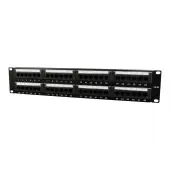 GEMBIRD NPP-C548CM-001 Gembird Patchpanel UTP 19 48P/2U kat.5e z półką do organizacji kabli, czarny