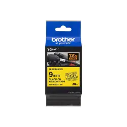 BROTHER TZEFX621 Taśma Brother 9mm BLACK ON YELLOW FLEXIBLE ID