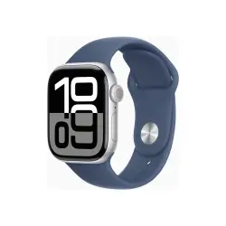 APPLE Watch SE GPS + Cellular 44mm Silver Aluminium Case with Denim Sport Band - S/M