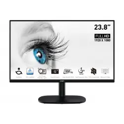 MSI PRO MP245V 23.8inch 1920x1080 FHD 100Hz 1ms MPRT 4ms GTG 1xHDMI 1xD-SUB Kensington Lock VESA Mounting 100x100mm