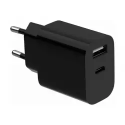 GEMBIRD 2-portowa uniwersalna ładowarka USB A+C 2.4 A kolor czarny