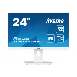 IIYAMA XUB2492HSU-W6 24inch ETE IPS-panel FHD 100Hz 250cd/m2 HDMI White Speakers 15cm Height Adj. Stand Pivot (P)