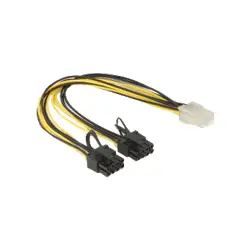 DELOCK 83433 Delock PCI Express kabel zasilający 6-pin żeński > 2 x 8-pin męski 30 cm