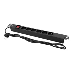 QOLTEC 54470 Power strip for RACK cabinets 1U 16 PDU 6xFRENCH 2m