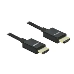 DELOCK HDMI Coaxial M/M v2.1 cable 2m 8K 60Hz braiding black