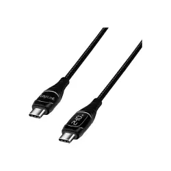 LOGILINK CU0185 Kabel USB 2.0 Type-C C/M na USB-C/M E-mark PD wyświetlacz czarny 2m