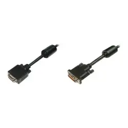 ASM AK-320300-020-S ASSMANN Kabel adapter DVI-I DualLink Typ DVI-I (24+5)/DSUB15 M/M czarny 2m