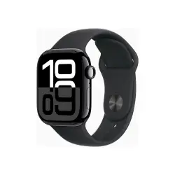 APPLE Watch Series 10 GPS + Cellular 42mm Jet Black Aluminium Case with Black Sport Band - S/M