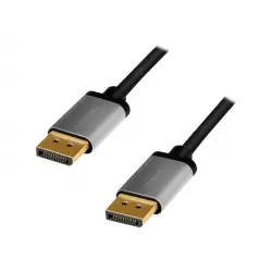 LOGILINK CDA0102 Kabel DisplayPort DP/M do DP/M 4K/60 Hz aluminium czarny/szary 3m