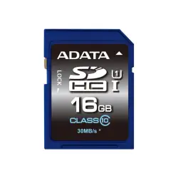 ADATA ASDH16GUICL10-R ADATA karta pamięci 16GB SDHC UHS-1 Class 10 (do 30MB/s) PHOTO/VIDEO FULL HD
