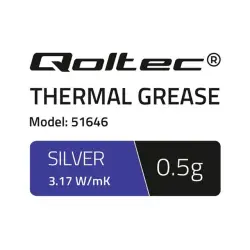 QOLTEC 51646 Qoltec Pasta termoprzewodząca 3.17 W/m-K 0,5g srebrna