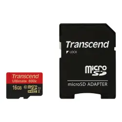 TRANSCEND TS16GUSDHC10U1 Transcend karta pamięci Micro SDHC 16GB UHS-I 600x PREMIUM