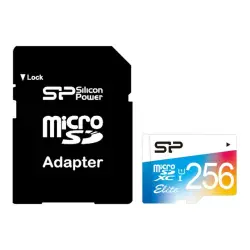 SILICON POWER memory card Micro SDXC 256GB Class 1 Elite UHS-1 + Adapter