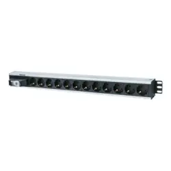 INTELLINET Listwa zasilająca rack-pion 230V/16A 12xEURO 3m