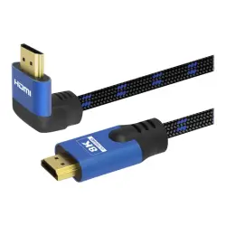 SAVIO CL-147 HDMI M v2.1 1.8m 8K angular copper blue-black gold-plated ethernet / 3D