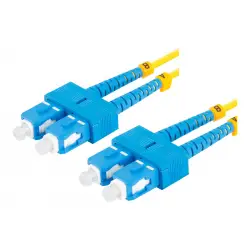 LANBERG fiber optic patchcord SM SC/UPC-SC/UPC duplex 10m LSZH g657a1 3.0mm yellow