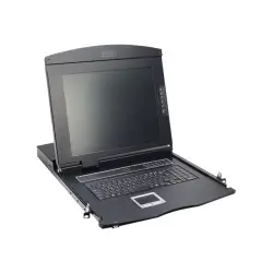 DIGITUS DS-72210-3US Konsola 17 LCD z touchpad KVM 16 portów 1U komplet kabli (16xDS-19231) klawiatu