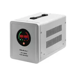 QOLTEC 50721 Zasilacz awaryjny Pure Sine Wave UPS 1000VA 700W Szary