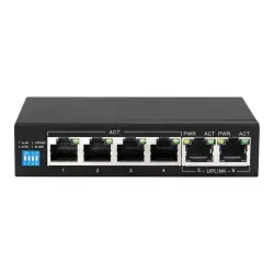 EXTRALINK Krios EX-SG1005P 6 portowy gigabit PoE switch 4x portowy PoE 802.3af/at 60W max 30W per portowy