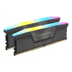 CORSAIR VENGEANCE RGB 96GB 2x48GB DDR5 6400MT/s DIMM Unbuffered 32-40-40-84 Std PMIC XMP 3.0 Black Heatspreader 1.4V