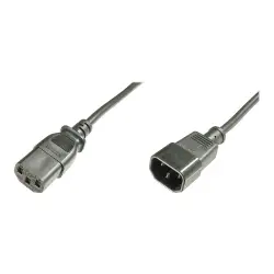 ASM AK-440201-012-S ASSMANN Kabel przedłużający zasilający Typ IEC C14/IEC C13 M/Ż czarny 1,2m