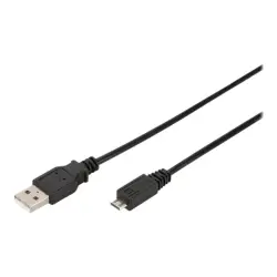 ASM AK-300110-018-S Kabel USB 2.0 HighSpeed Typ USB A/microB M/M czarny 1,8m