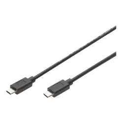 DIGITUS Kabel połączeniowy USB 2.0 HighSpeed Typ USB C/USB C M/M czarny 1m