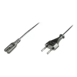 ASM AK-440114-012-S Assmann Kabel połączeniowy zasilający Typ Euro (CEE 7/16)/IEC C7,M/Ż czarny 1,2m