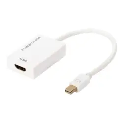 ASSMANN DisplayPort adapter cable mini DP - HDMI type A M/F 0 2m HDMI Ver. 2.0 active CE gold wh