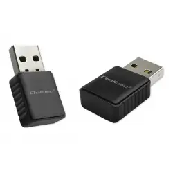 QOLTEC 56988 Bezprzewodowy Ultra szybki DUAL mini WiFi adapter 2 x 2dBi Standard AC 1300Mbps