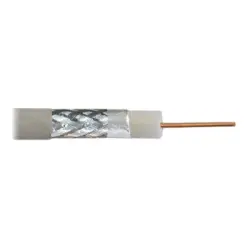 DIGITUS Coaxial cable RG-6 75 Ohm shielded foil + braid 77 percent Eca PVC 500m white reel