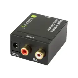 TECHLY 301139 Techly Konwerter cyfrowe Toslink SPDIF, coaxial audio na analog stereo RCA L/R