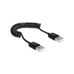 DELOCK 83239 Delock kabel USB 2.0 AM-AM Spirala 20-60cm