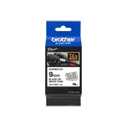 BROTHER TZEFX221 Taśma Brother 9mm BLACK ON WHITE FLEXIBLE ID