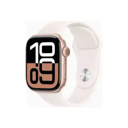 APPLE Watch Series 10 GPS + Cellular 42mm Rose Gold Aluminium Case with Light Blush Sport Band - S/M