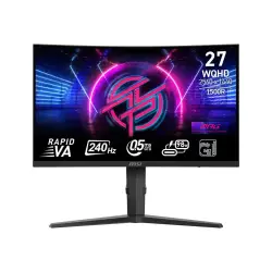 MSI MPG 275CQRXF 27inch Rapid VA Curve 1500R WQHD 240Hz 350cd/m2 0.5ms 2xHDMI DP USB Type C PD98W